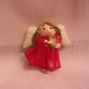 Vintage Fun World Plastic Angel Pin